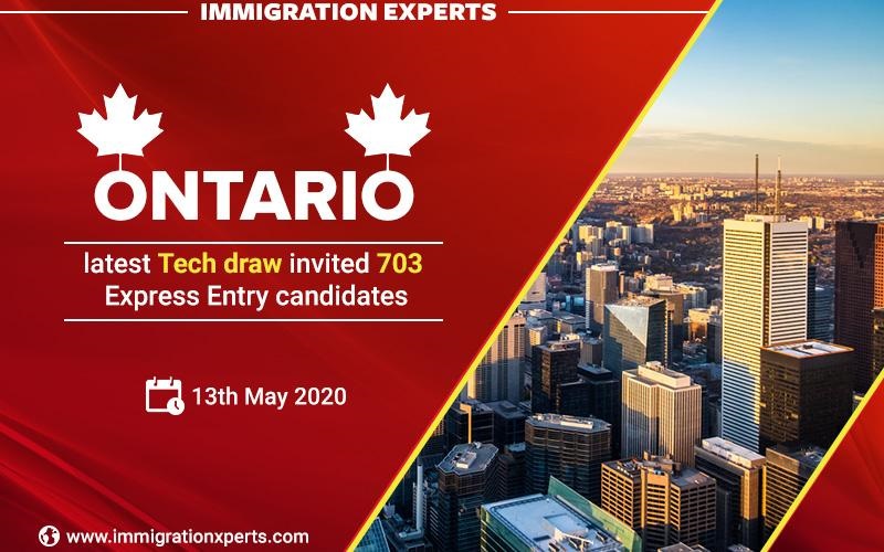 Ontario latest tech draw invited 703 Express Entry candidates