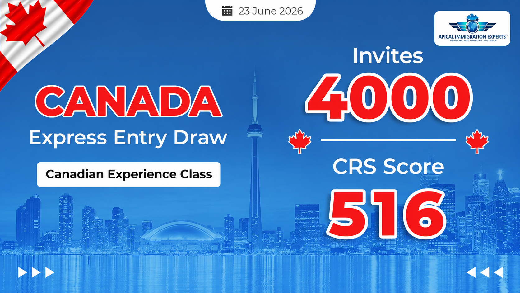 canada-express-entry-cec-draw-invites-4000-candidates-with-516-crs-score