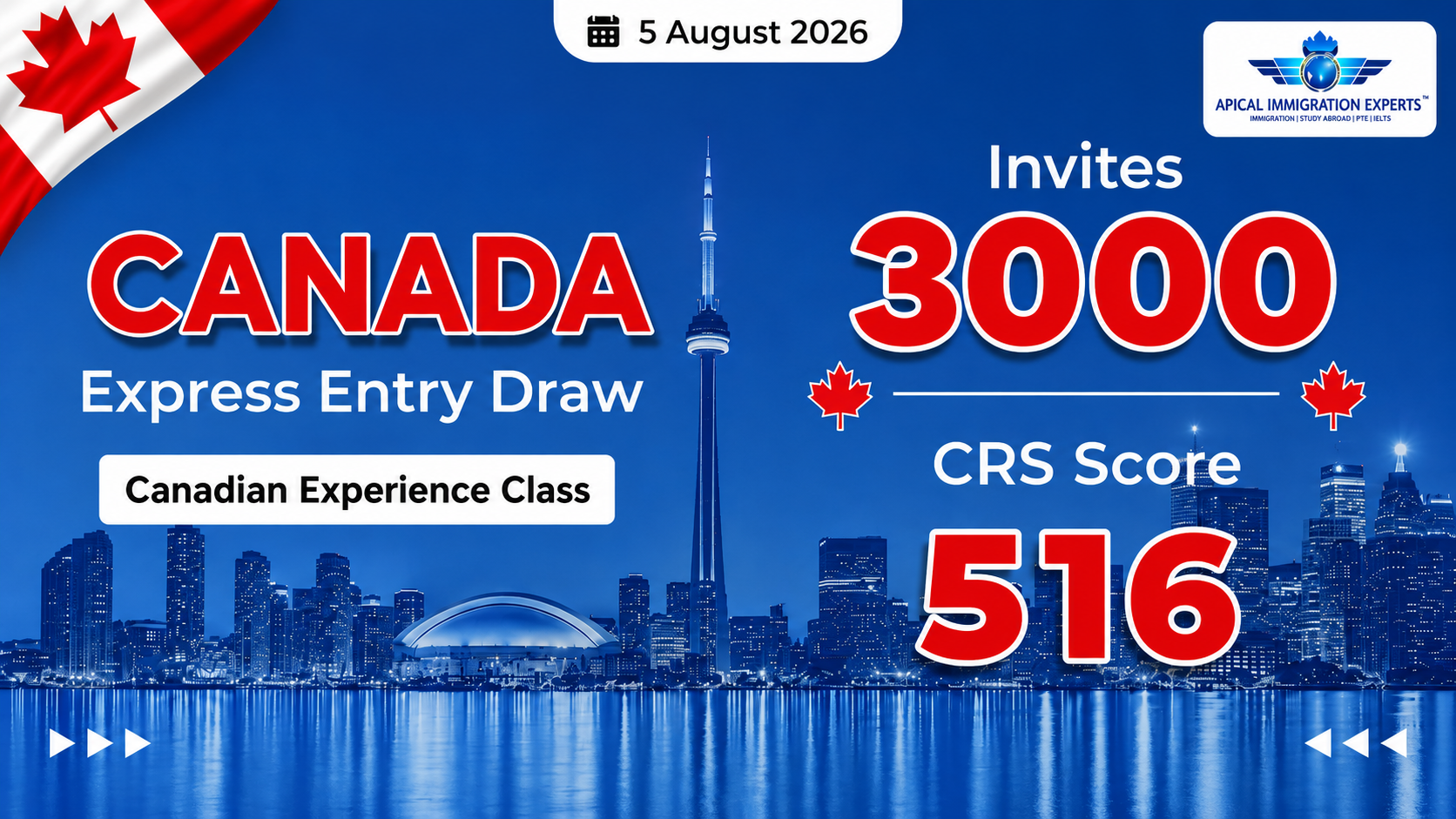 canada-express-entry-cec-draw-invites-3000-candidates-with-516-crs-cut-off
